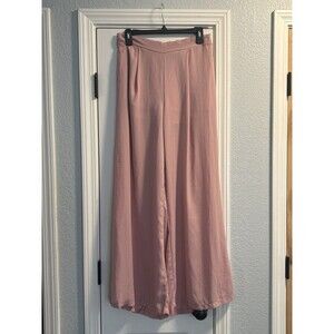 Twinkle Pink Blush Wide Leg Pants Lounge Pull-On Elastic High Rise Large Shorts